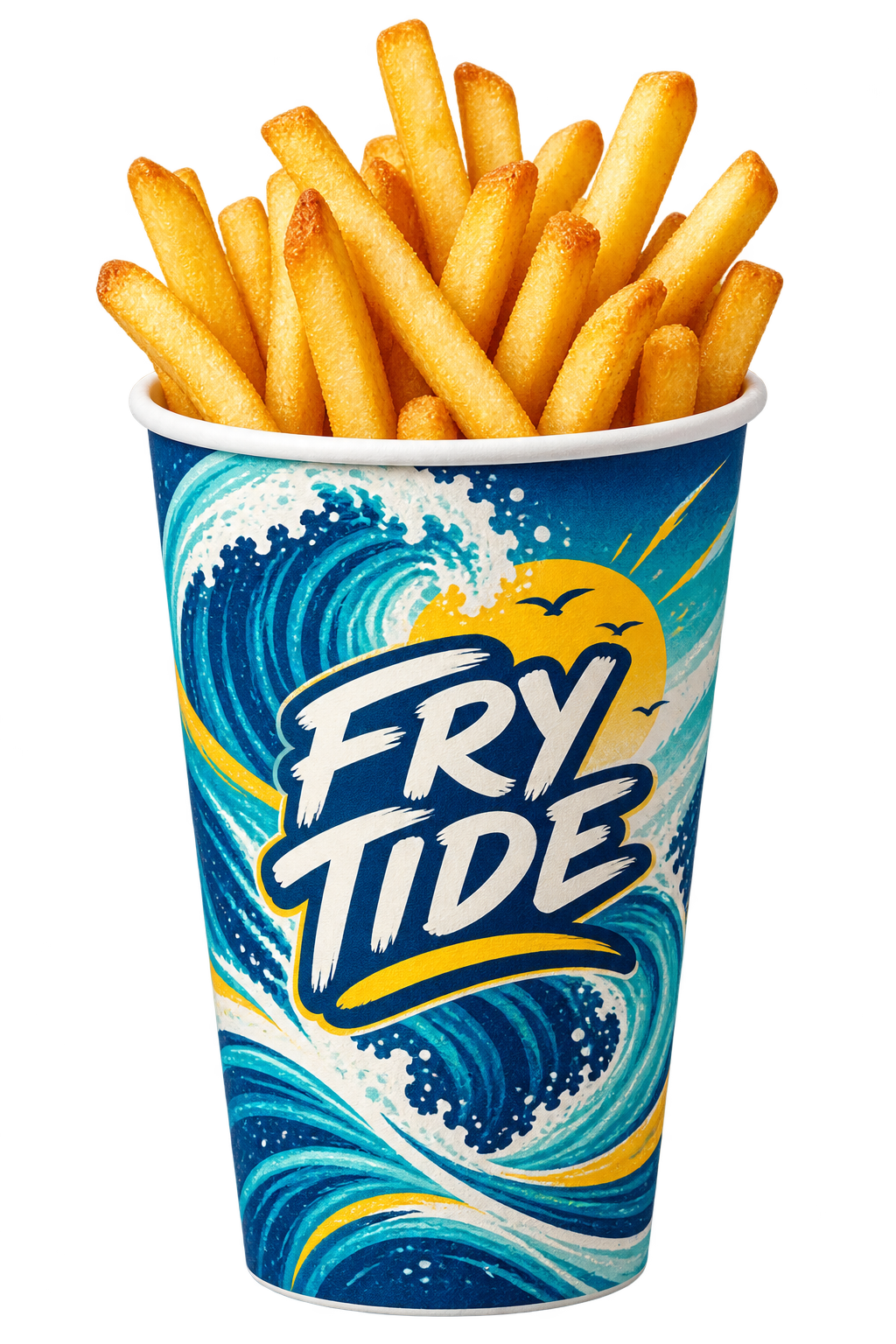 Custom printed tall Fry Tide fry cup